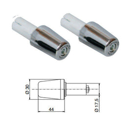 COPPIA TERMINALI CONICI - CROMATI