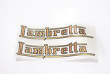 COPPIA SCRITTE ADESIVE PER LAMBRETTA C-D-E-F 125/D 150