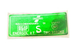 ADESIVO VERDE PER SPORTELLINO BENZINA LAMBRETTA LI I-II-III SERIE-TV-SPECIAL-SX