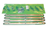 KIT 4 LISTELLI PEDANA POGGIAPIEDI CON VITI LAMBRETTA D125-150 1-2 SERIE