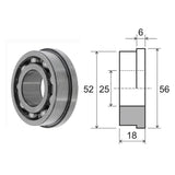 CUSCINETTO RUOTA POSTERIORE LAMBRETTA LI 125-150 1-2-3 SERIE