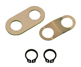 KIT FISSAGGIO PIASTRINA+RANELLA-SEEGER GANASCE FRENO LAMBRETTA LI 1-2-3- SERIE-SPECIAL-SX-TV-DL 125-150