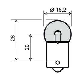 RM246510211 - LAMPADINA ARANCIONE 12V-10W BA15S