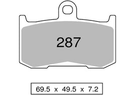 OG442P28703 - COPPIA PASTIGLIE FRENO NISSIN ST