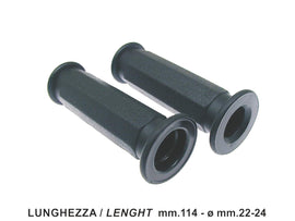 COPPIA MANOPOLE NERE L.114MM CIAO-SI -88