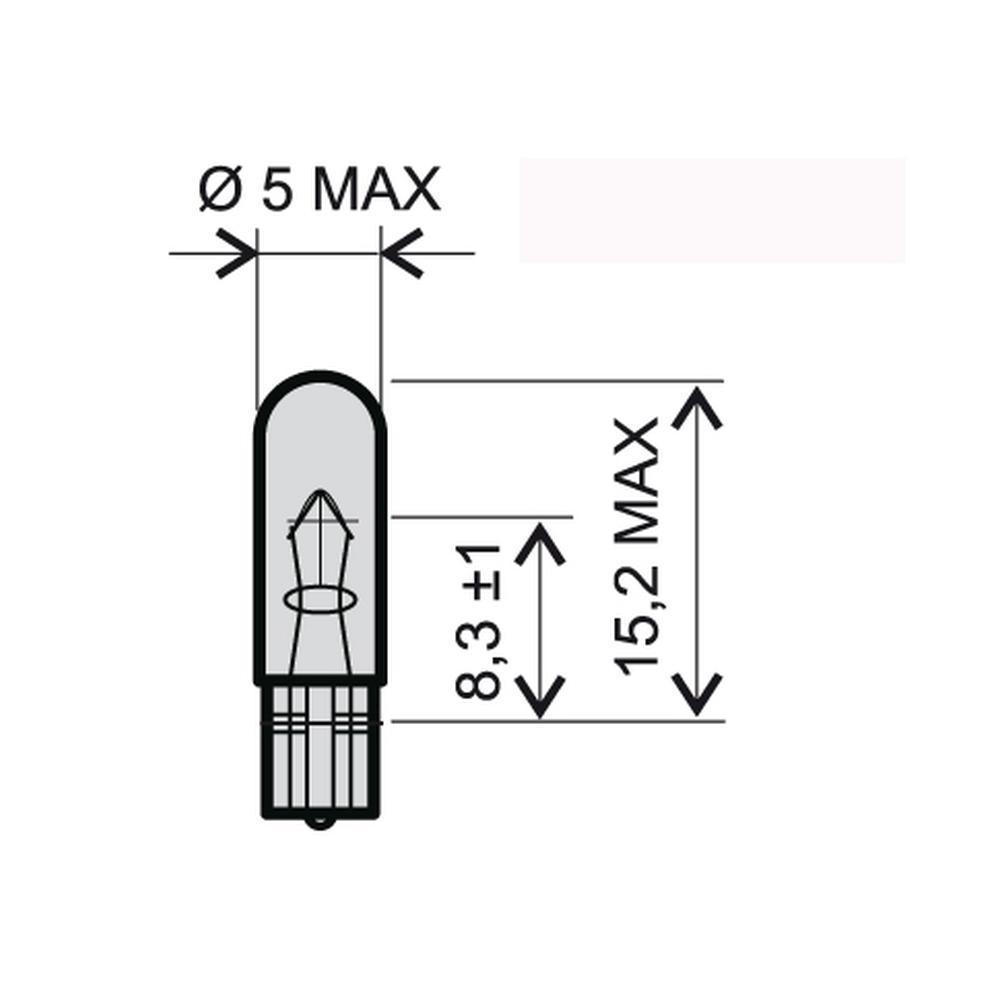 LAMPADINA TUTTO VETRO W2X4,6D -T5 MINI W