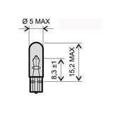 LAMPADINA TUTTO VETRO W2X4,6D -T5 MINI W
