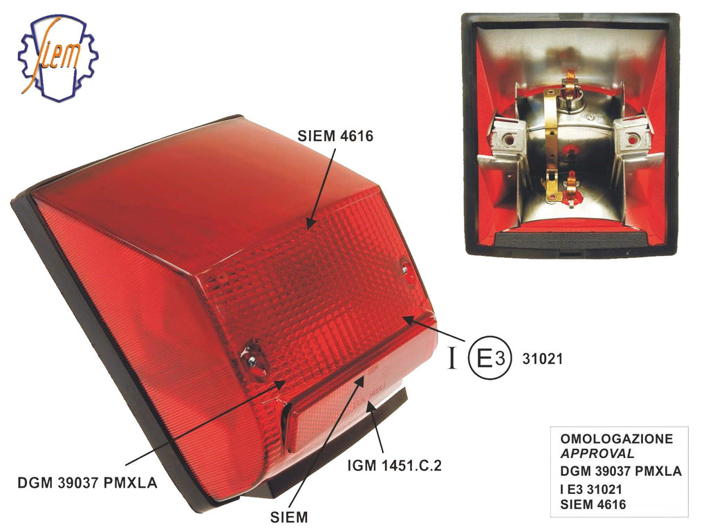 FANALE POST SIEM VESPA PX E ARCOBALENO