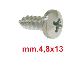 5383-C - VITE AUTOFILETTANTE TESTA CILINDRICA A CROCE 4,8X13 FISSA CUFFIA/CORPIVENTOLA VESPA 50-90-125 ET3