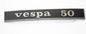 TARGHETTA VESPA 50 PER PARTE POSTERIOR