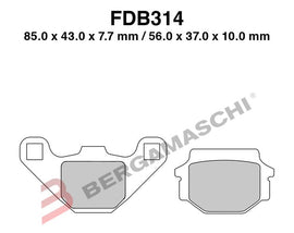 BGFDB314EF - PASTIGLIE FERODO FDB314EF