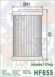 AHHF655 - FILTRO OLIO HF655 C/O-RING SX250F 05-12