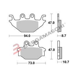 BG07GR52SD - SERIE PASTIGLIE 07GR52SD YZF-R 125 08-20