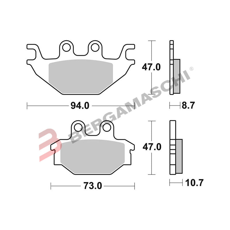 BGFDB2184P - SERIE PASTIGLIE FDB2184P YZF-R 125 08-20