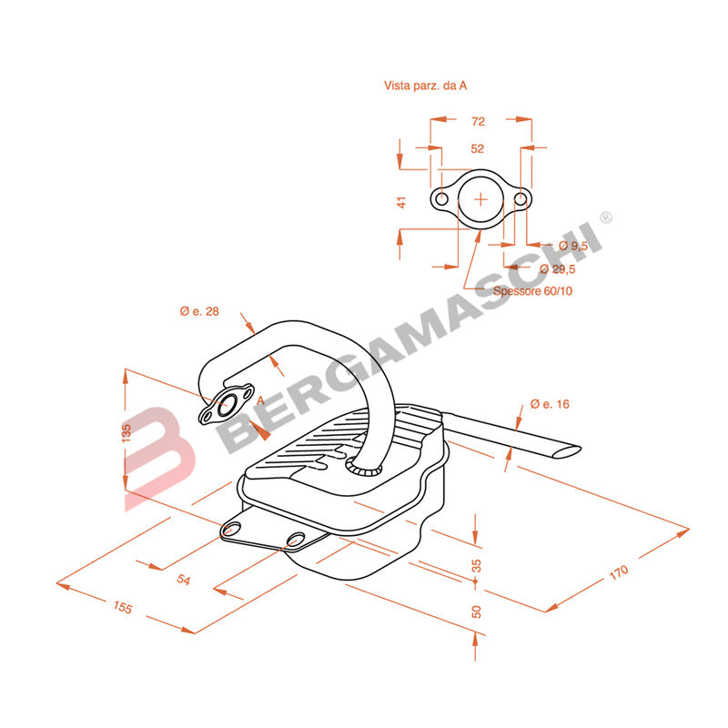 BGSI0220 - MARMITTA SITO PIAGGIO APE 50