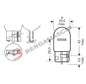 BGE0300970 - SCATOLA 10PZ LAMP.TV.12V 21W T20 ARANCIO