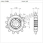 OG367175014 - PIGNONE Z14 PASSO 520 CABALLERO500 19-20