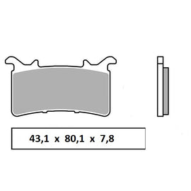 OG43019001 - COPPIA PASTIGLIE FRENO TROFEO SINTERED