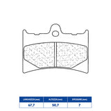 642398XBK5 - SERIE PASTIGLIE FRENO ANTERIORI 2398XBK5 AF1 REPLICA 125 DAL 1989 AL 1991
