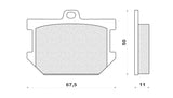 PASTIGLIE FRENO ANTERIORE XS 650 1977>1981