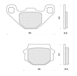 PASTIGLIE FRENO POST. PEGASO 650 3 9700