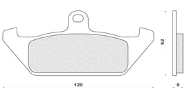 SERIE PASTIGLIE FRENO 125 LC TENERE 88