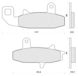 PASTIGLIE FRENO ANTERIORE FORMA DR 650 R
