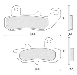 PASTIGLIE FRENO POST. SUZUKI DR 600 R