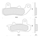 PASTIGLIE FRENO POST. SUZUKI DR 600 R