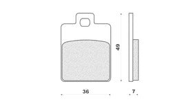 PASTIGLIE FRENO POST RUNNER 50 2008