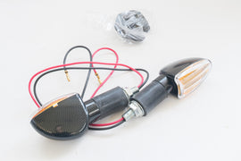 COPPIA FRECCE MOTO UNIV LUNGHE CARBONIO