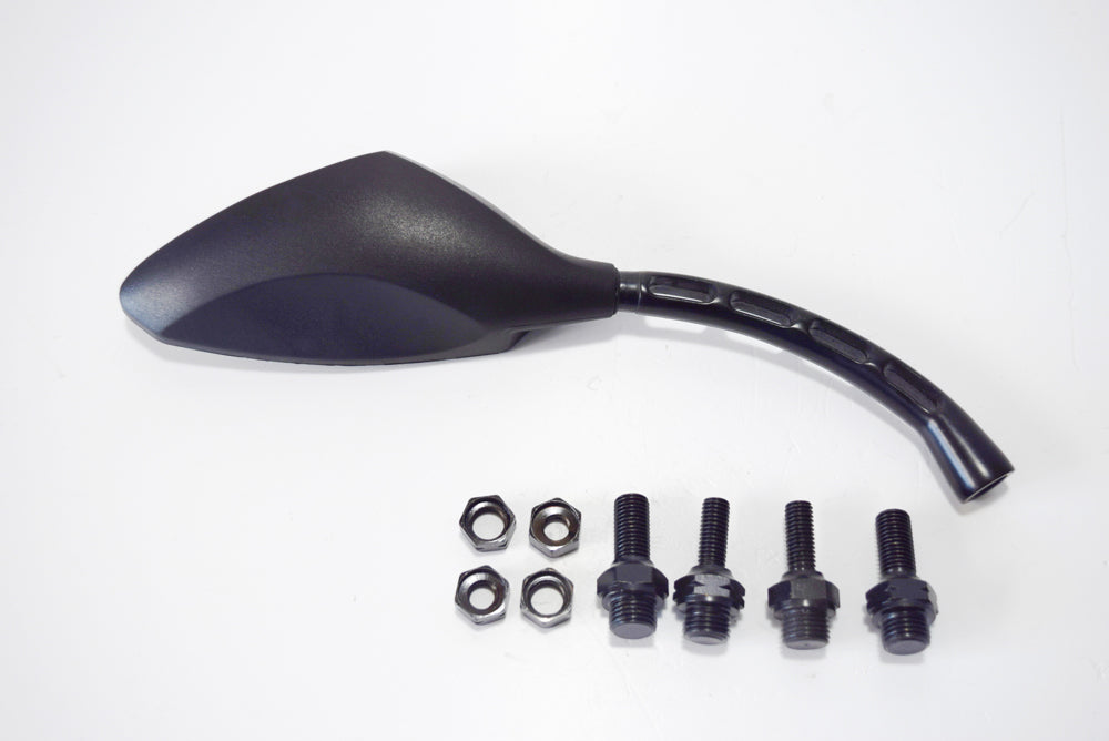 SPECCHIO DX NERO MANUBRIO NO OMOL