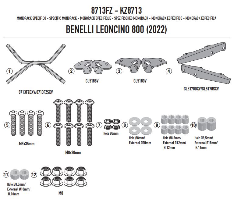ATTACCO BAU MONOKEY/MONOLOCK LEONCINO800