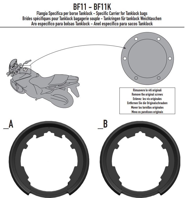 FLANGIA X BORSA TANCKLOCK F 750-850 GS