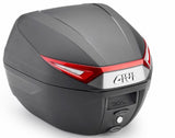 BAULETTO GIVI MONOLOCK C30N DA 30 LITRI NERO CATADIOTRO ROSSO KIT E PIASTRA UNIVERSALE