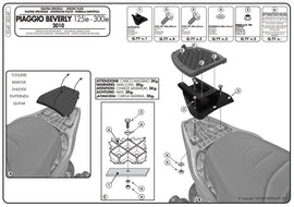ATTACCO BAUL MONOLOCK BEVERLY 125-300 IE