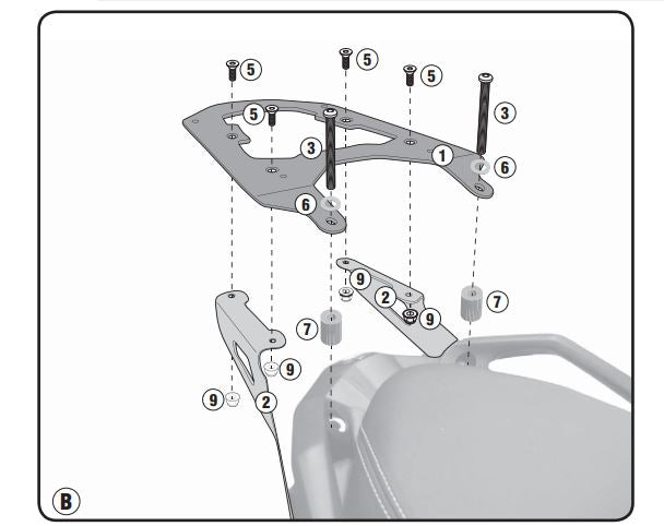 ATTACCO BAUL MONOKEY/MONOLOCK C650 SPORT