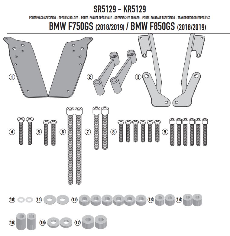 ATTACCO BAU MONOKEY/MONOLOCK F750-850 GS