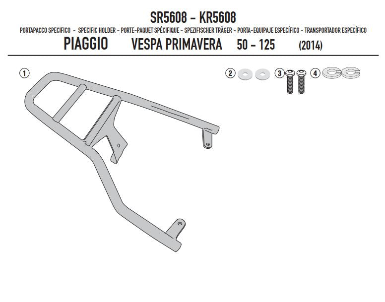 ATTACCO POST VESPA PRIMAVER-SPRINT 14-22