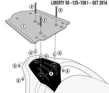 Carica l&#39;immagine nel visualizzatore di Gallery, ATTACCO BAUL MONOLOCK LIBERTY 50-200CC