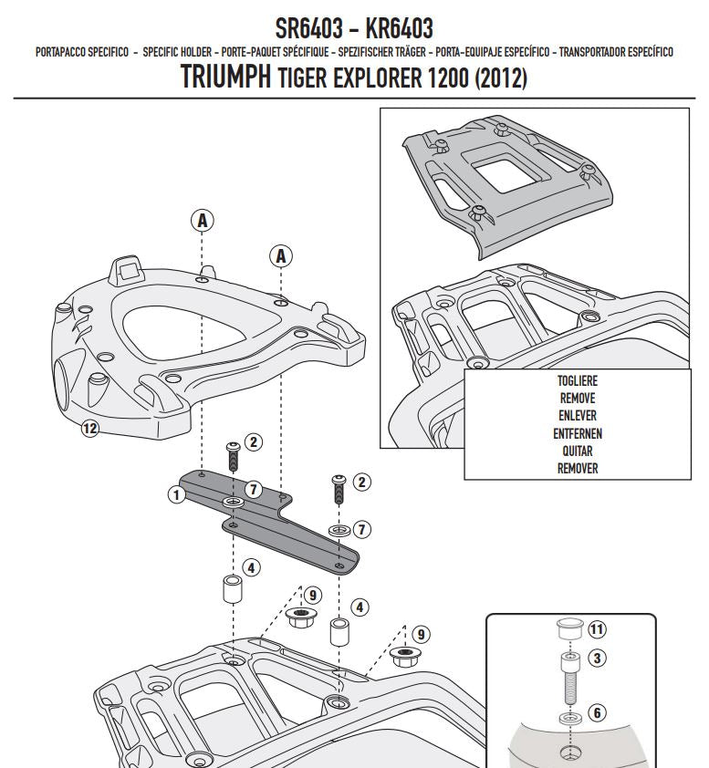 ATTACCO BAUL MONOKEY TIGER EXPLORER 1200