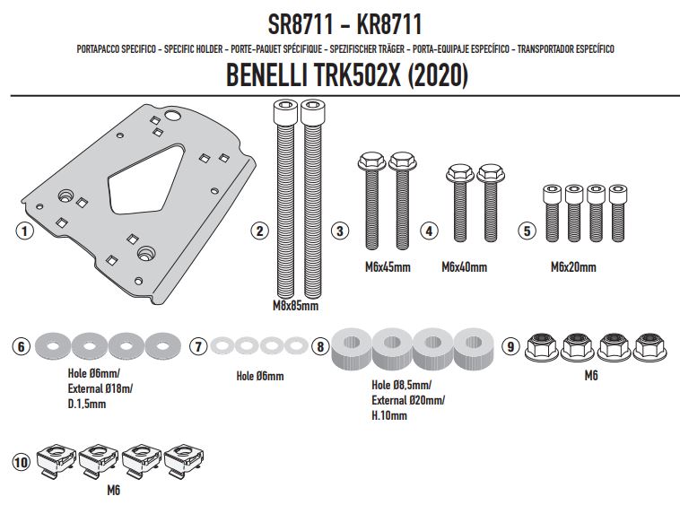 ATTACCO BAU MONOKEY/MONOLOCK TRK 502