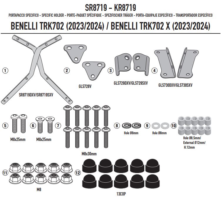 ATTACCO BAUL MONOKEY/MONOLOCK TRK702