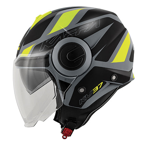 CASCO KV37 READY GRIGIO/NERO/GIALLO TG.L