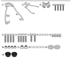 ATTACCO POST PIASTRA INTEGRA 750 16-20