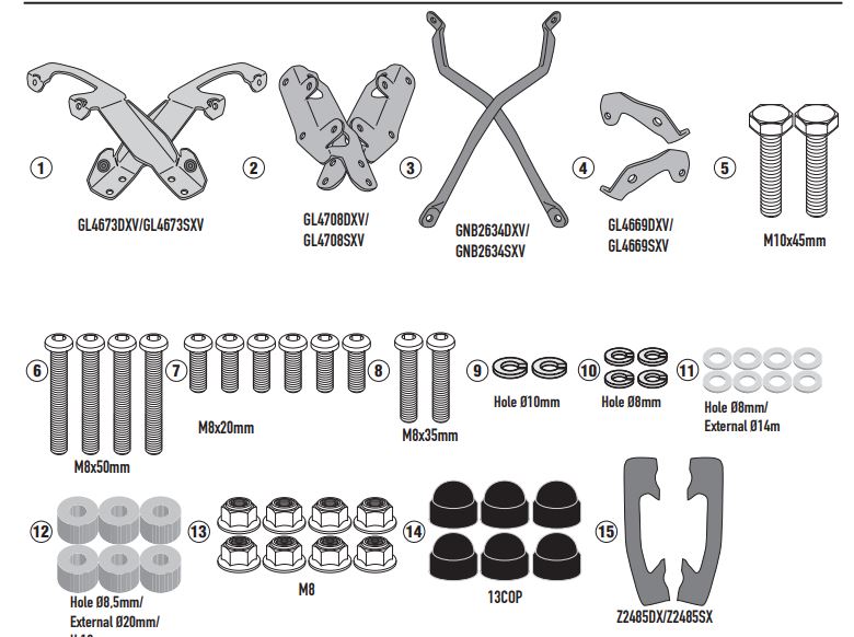 ATTACCO POST PIASTRA FORZA 125-350 21-22