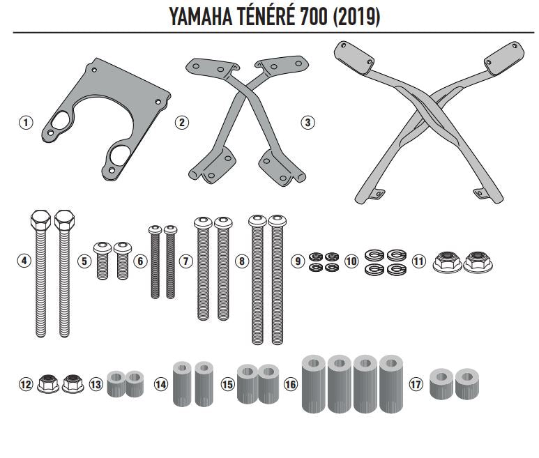 ATTACCO POST PIASTRA TÉNÉRÉ 700 19-22