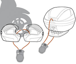 LUCCHETTO CAVO RETRAIB CASCO O BAULETTO