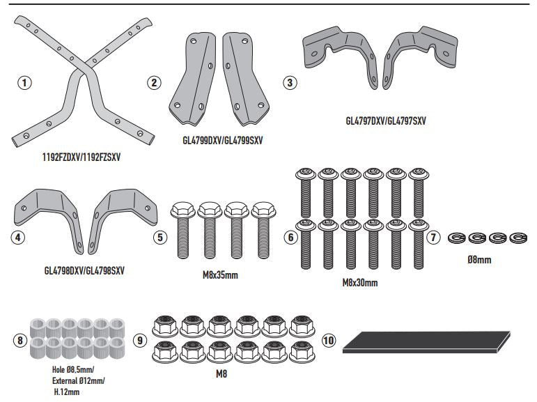 ATTACCO POST PIASTRA NC 750 X '21