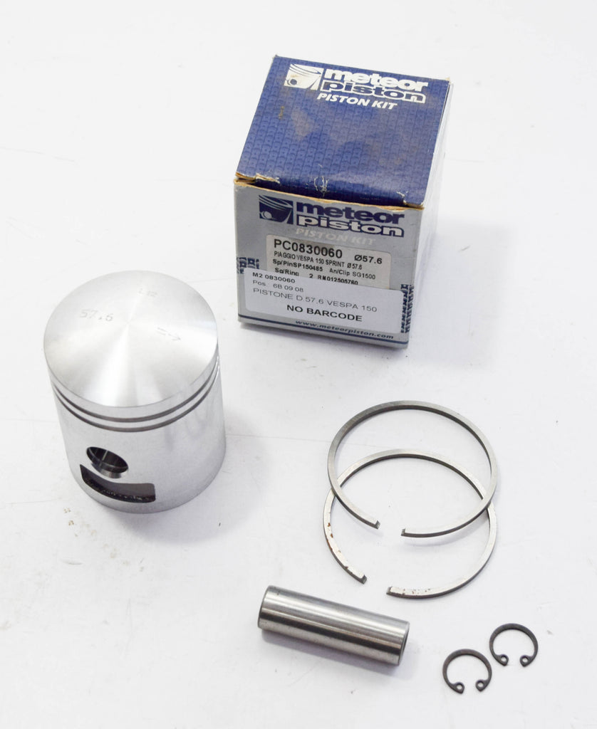 PISTONE COMPLETO 'METEOR PISTON' DIAMETRO 57,6-SPINOTTO 15 VESPA 150 SPRINT VELOCE 3L